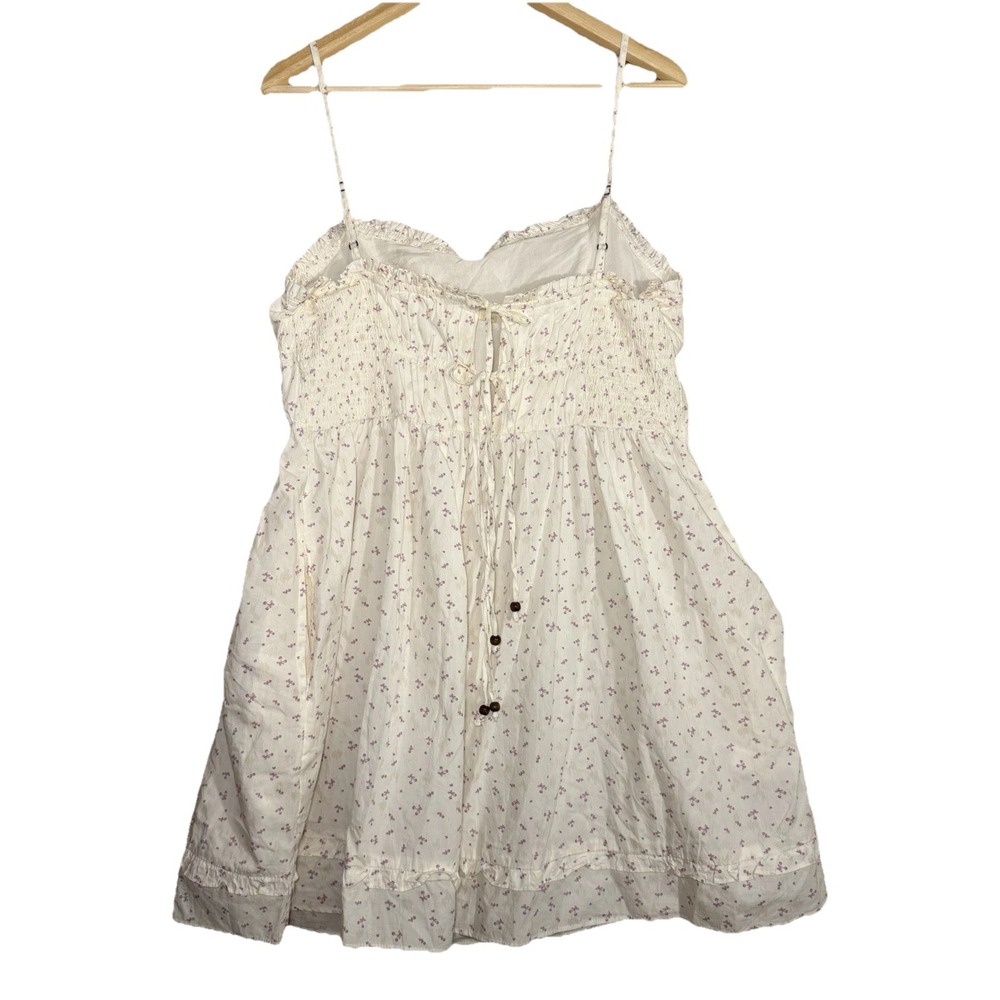 Free People Women's Gabby Cherry Pattern Dress Size L 100% Cotton - Picture 4 of 11